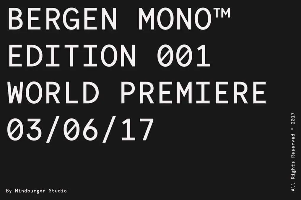 Bergen Mono - for text and numerals