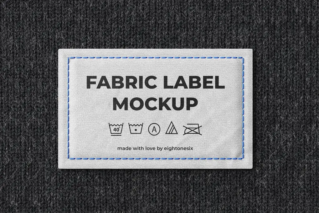 Fabric Label Mock-Up Template