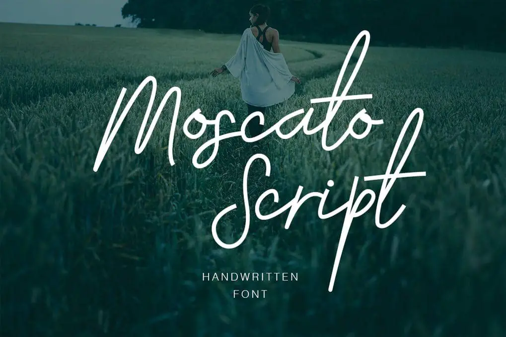 Free Handwriting Fonts: Moscato Script