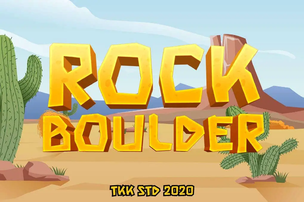 Rock Boulder - Gaming Font