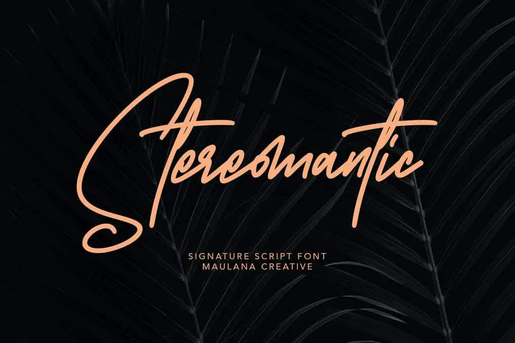 Free Handwriting Fonts: Stereomantic Signature Brush Font
