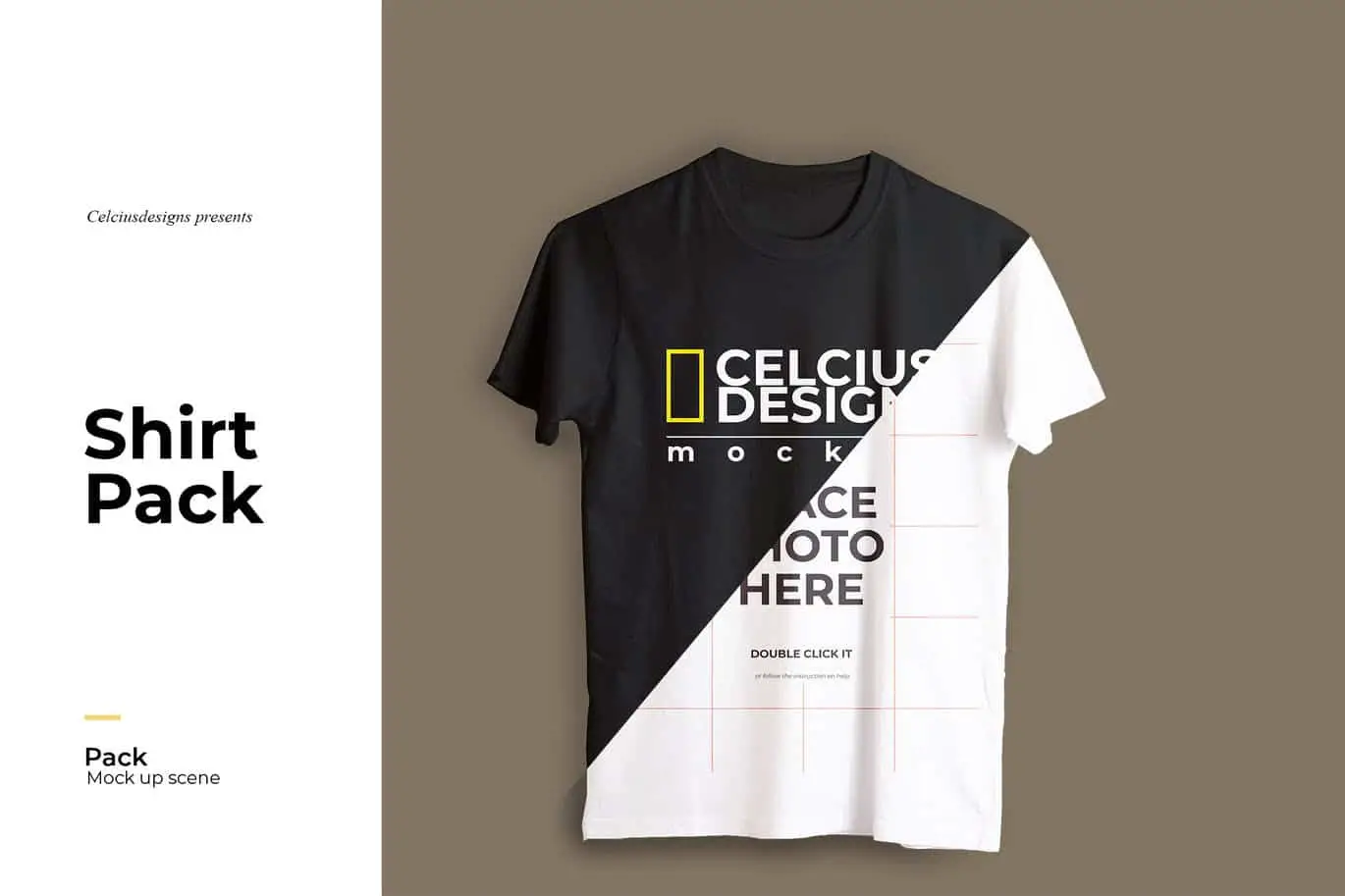 Two-Tone T-shirt Mockup by CelciusDesigns