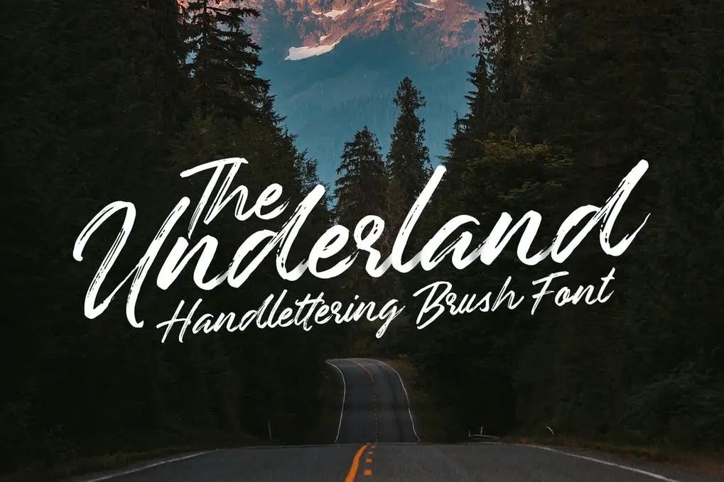 Underland: A brush script font in four styles