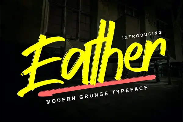 Eather - Modern Grunge Typeface
