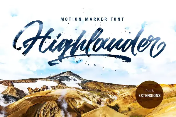 Highlander Marker - Best Marker Brush Script Font