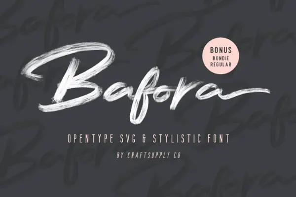Bafora - Free Brush Script Font