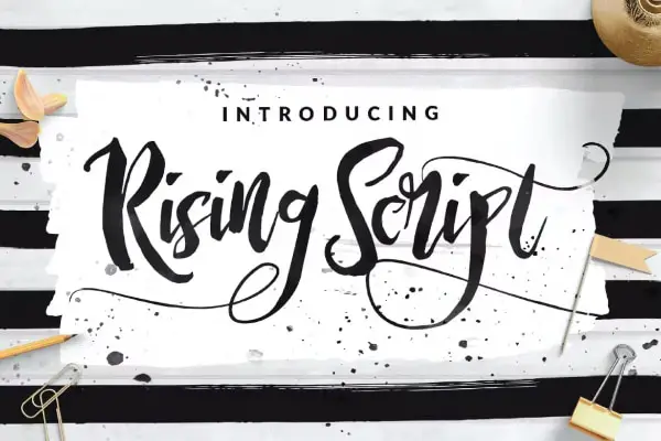 Rising - Brush Script Signature logotype