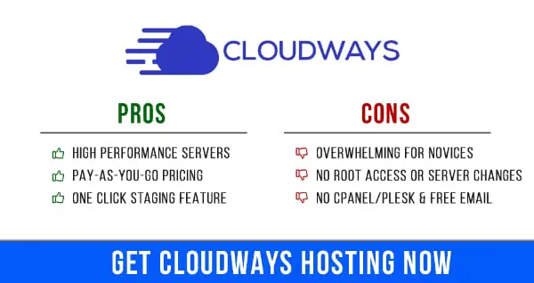 CloudWays Pros & Cons Infographic