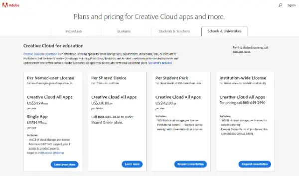 Adobe Creative Cloud - Schools