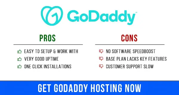 GoDaddy Pros & Cons Infographic