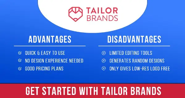 Free Logo Maker Apps: Tailor Brands Advantages & Disadvantages