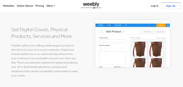 Weebly - Sell Digital & Physical Products