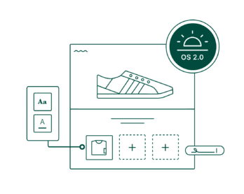 illustration of website with sneaker