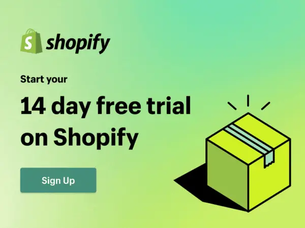 Shopify free trial banner ad