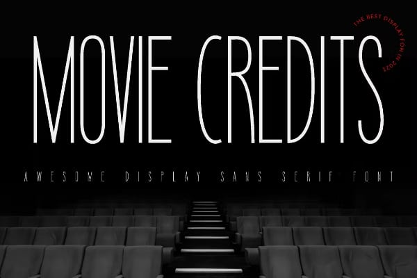 Movie Fonts: Movie Credits Entertainment Font