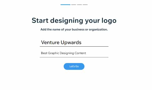 Designing Logo in Wix - Input Name