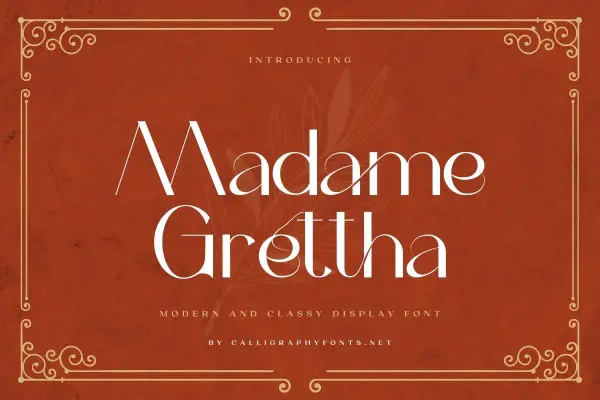 Movie Fonts: Madame Grettha Font