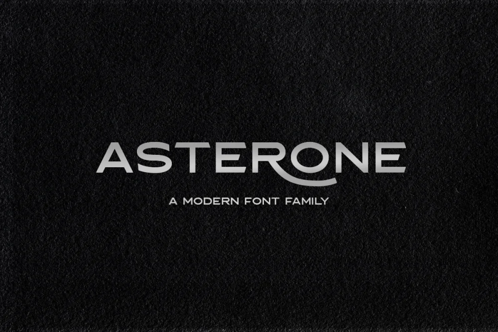 Asterone - Modern Family of Letters & Numbers Font