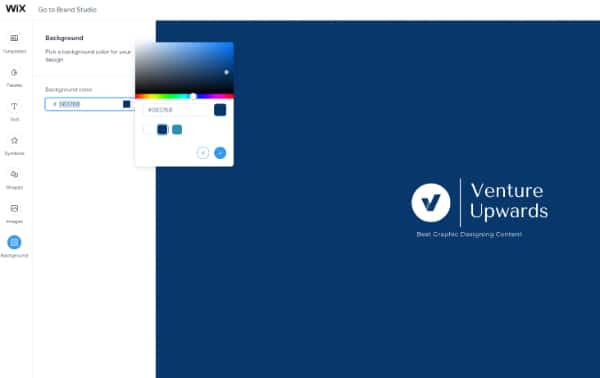 Change Background in Wix Logo Maker