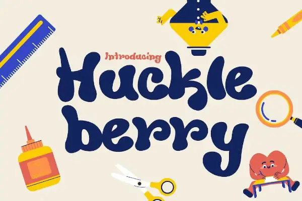 Huckleberry - Fun and Quirky Typeface