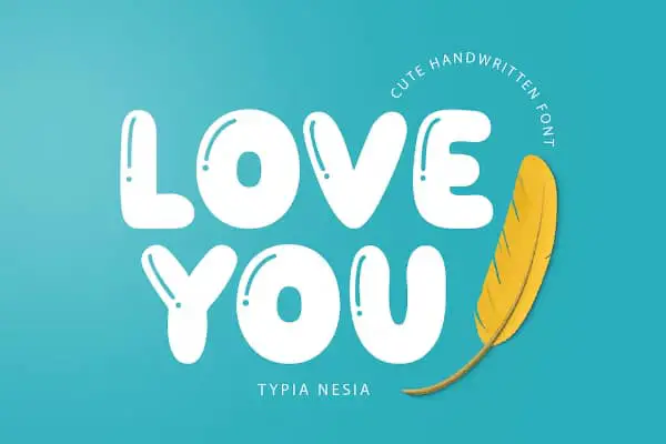 Love You - Funny Cute Balloon font