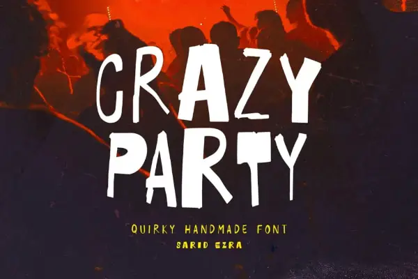 Crazy Party – Quirky Handmade Font
