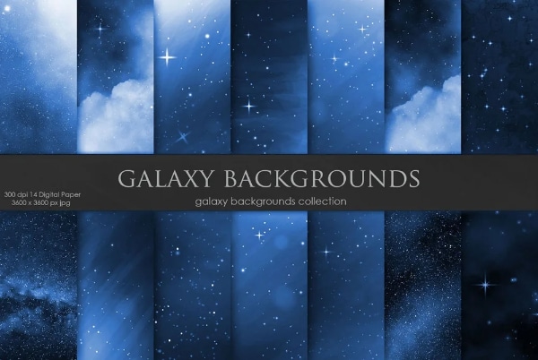 Galaxy and Space Navy Blue Backgrounds