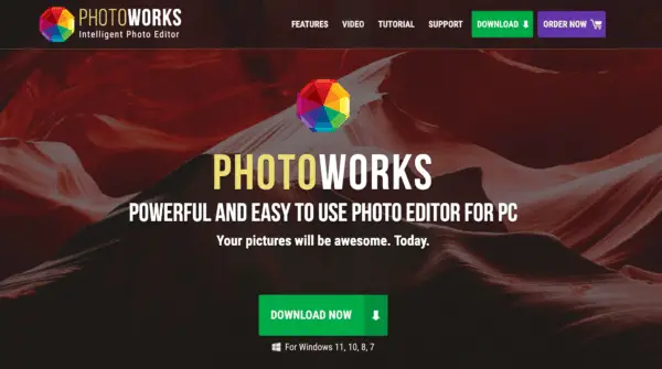 Screenshot of PhotoWorks, one of the best Photoshop alternatives for Windows