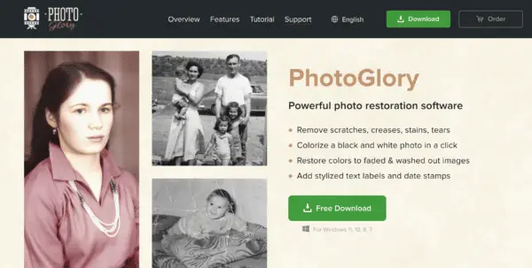 Screenshot of PhotoGlory, one of the best Photoshop alternatives for Windows