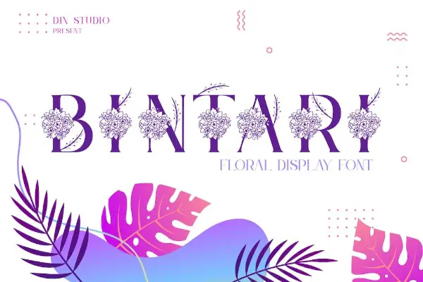 Bintari-Floral Display Font