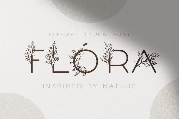 Flóra - A Delicate Floral Font