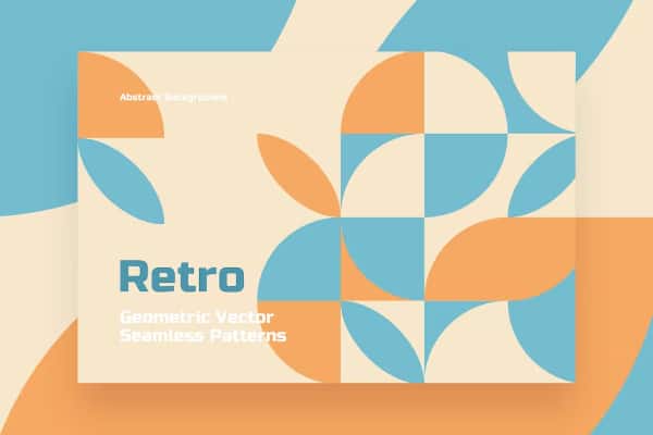 Retro Geometric Seamless Patterns