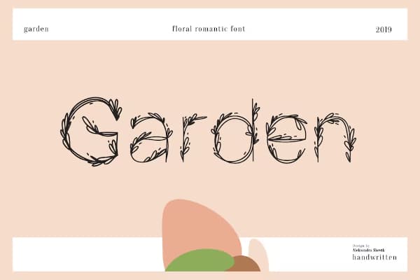 Garden - Floral Romantic Font
