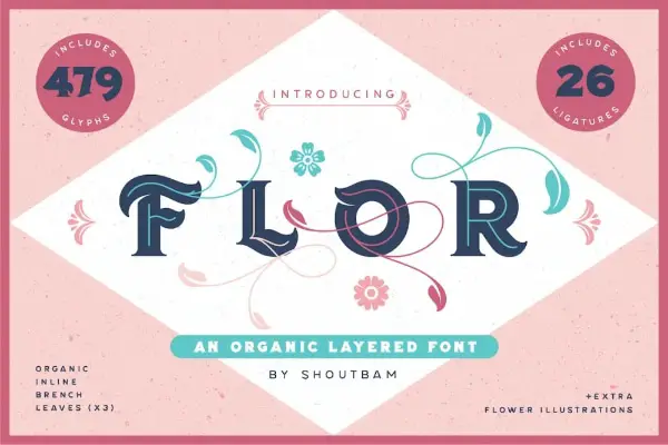 Flor Layered Font