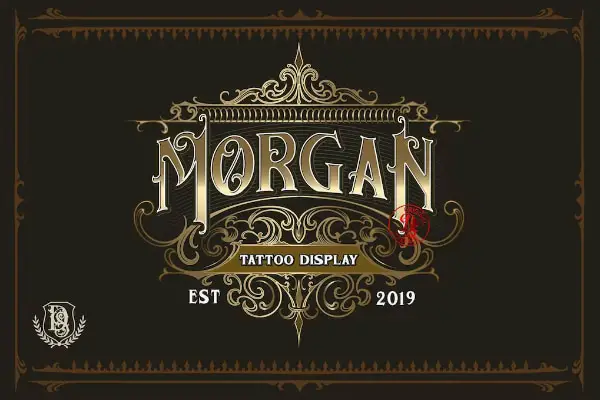 Morgan Tattoo Font