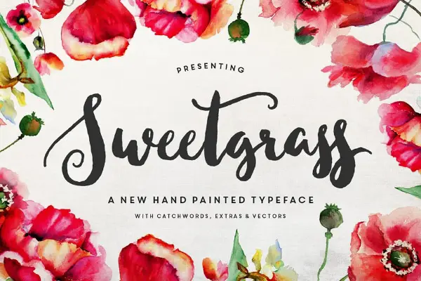 Sweetgrass Hand Painted Typeface