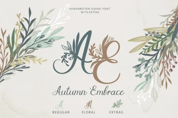Autumn Embrace – Floral Font