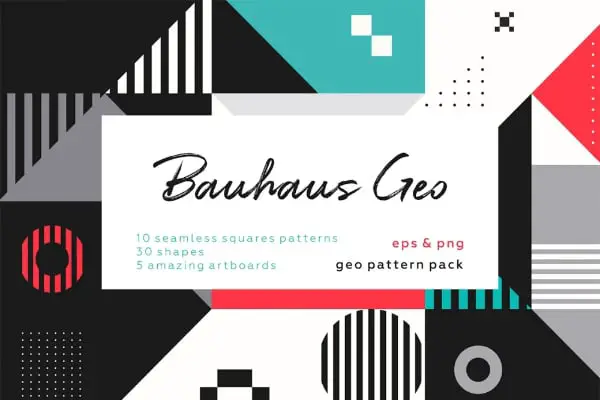 Bauhaus Geometric Pattern Set