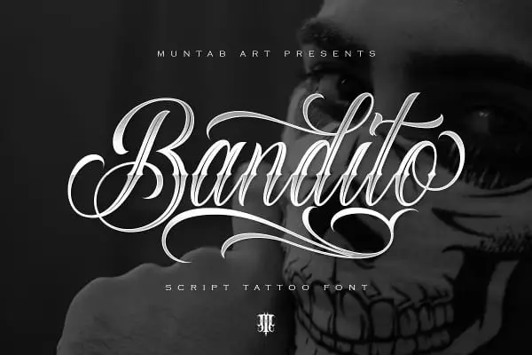 Bandito Script Tattoo Font