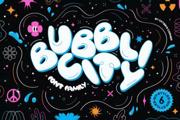 Bubblicity - Bubble Font Family