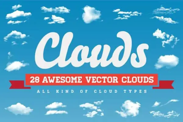 Set of (28) Vector Cloud Types