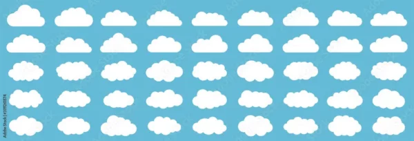 Set of Clouds - Vector illustration