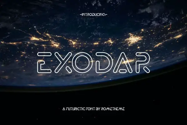Exodar – Futuristic Font 