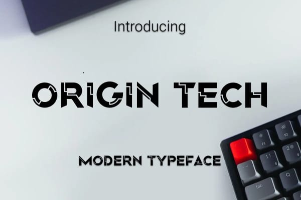 Origin Tech Free font