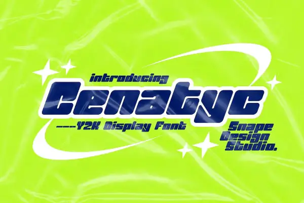 Cenatyc - Y2K Display Font
