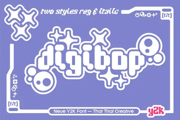 Digibop - A Y2K Sans-Serif Font