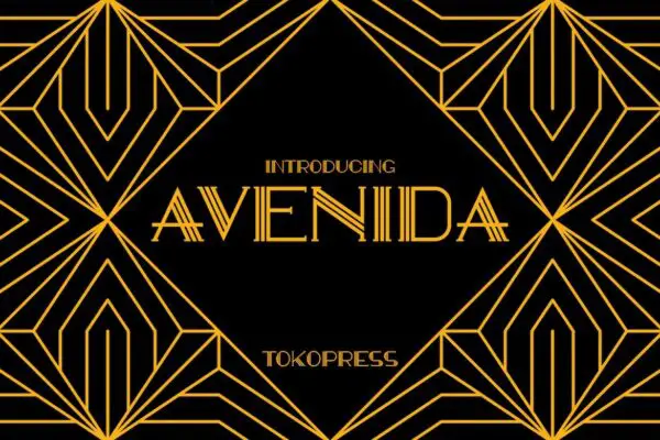 AVENIDA: Another art deco font by Tokopress