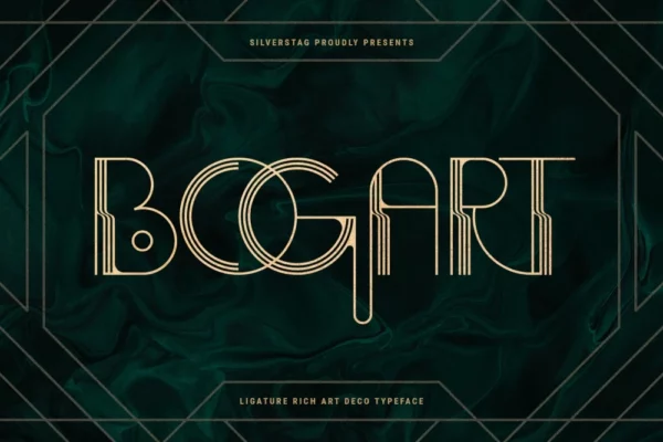 Bogart Deco: A ligature rich art deco typeface