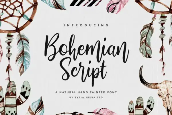 Bohemian Script – A Handpainted Font