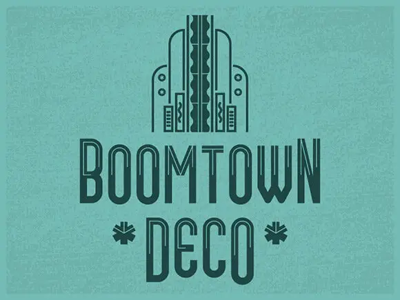 Boomtown: A deco free font inspired by Oaklahoma